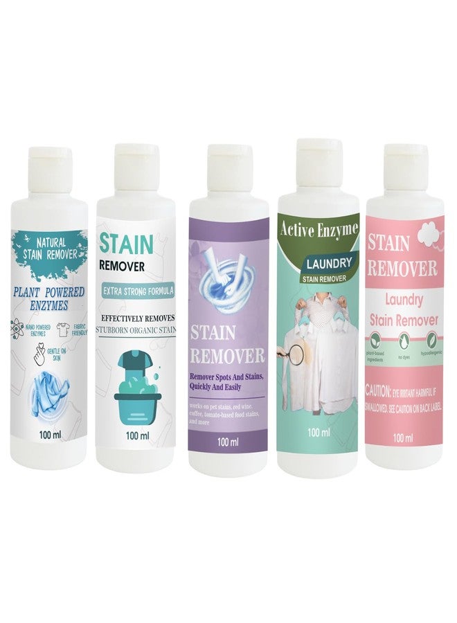 TOOVUS Stain Remover Combo Pack of Shirt, Doll, Purple, Pista and Pink Stain Remover | Multi-Surface Cleaning Solution for Clothes, Fabrics, Upholstery (100 g Each) - Image 1